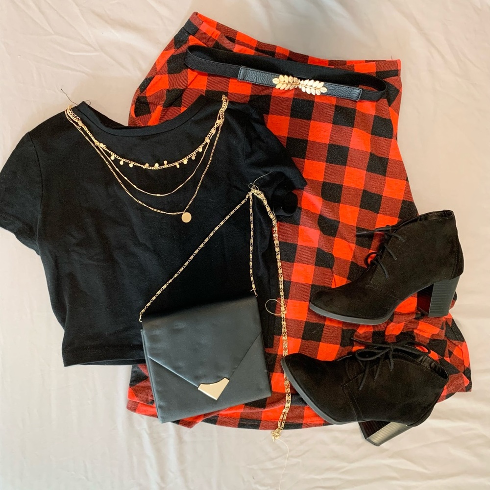Red Buffalo checkered Skirt